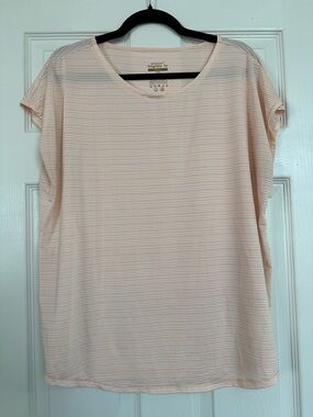 Everyday Scoop Neck Tee - Light Peach